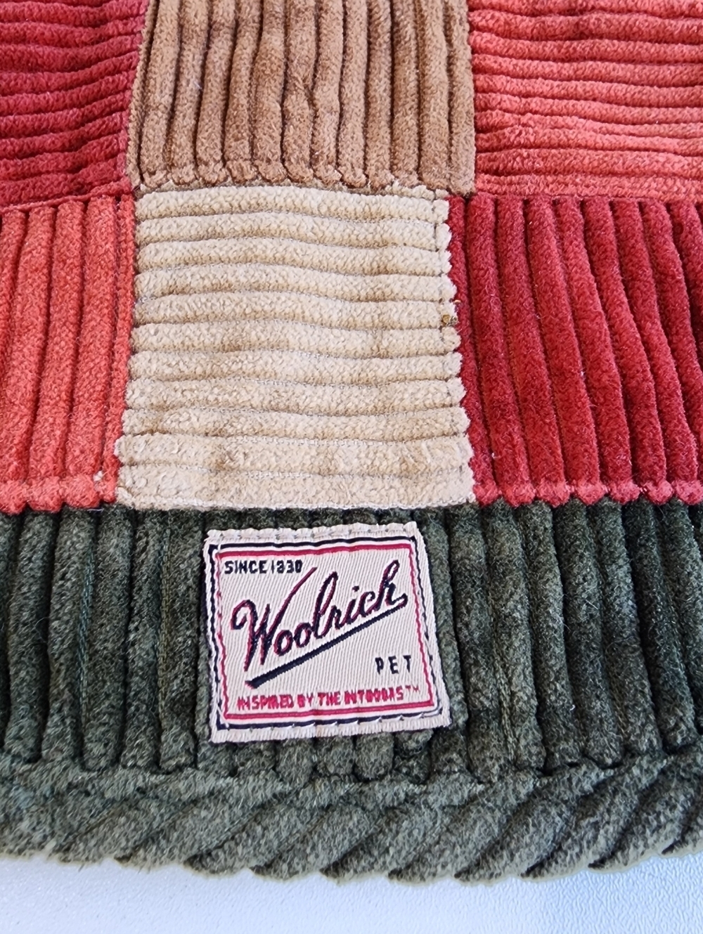 Woolrich Pet Dog Corduroy Patchwork Coat Vest Fall Winter Jacket OS - Picture 10 of 11
